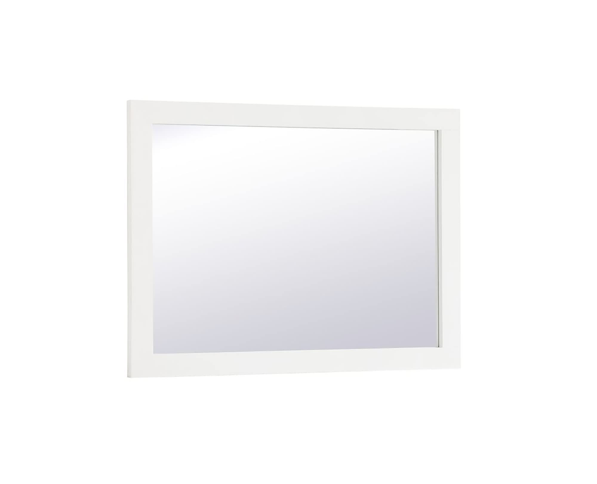 Alt View 4. Elegant Decor - Aqua rectangle vanity mirror 24 inch in White - White.