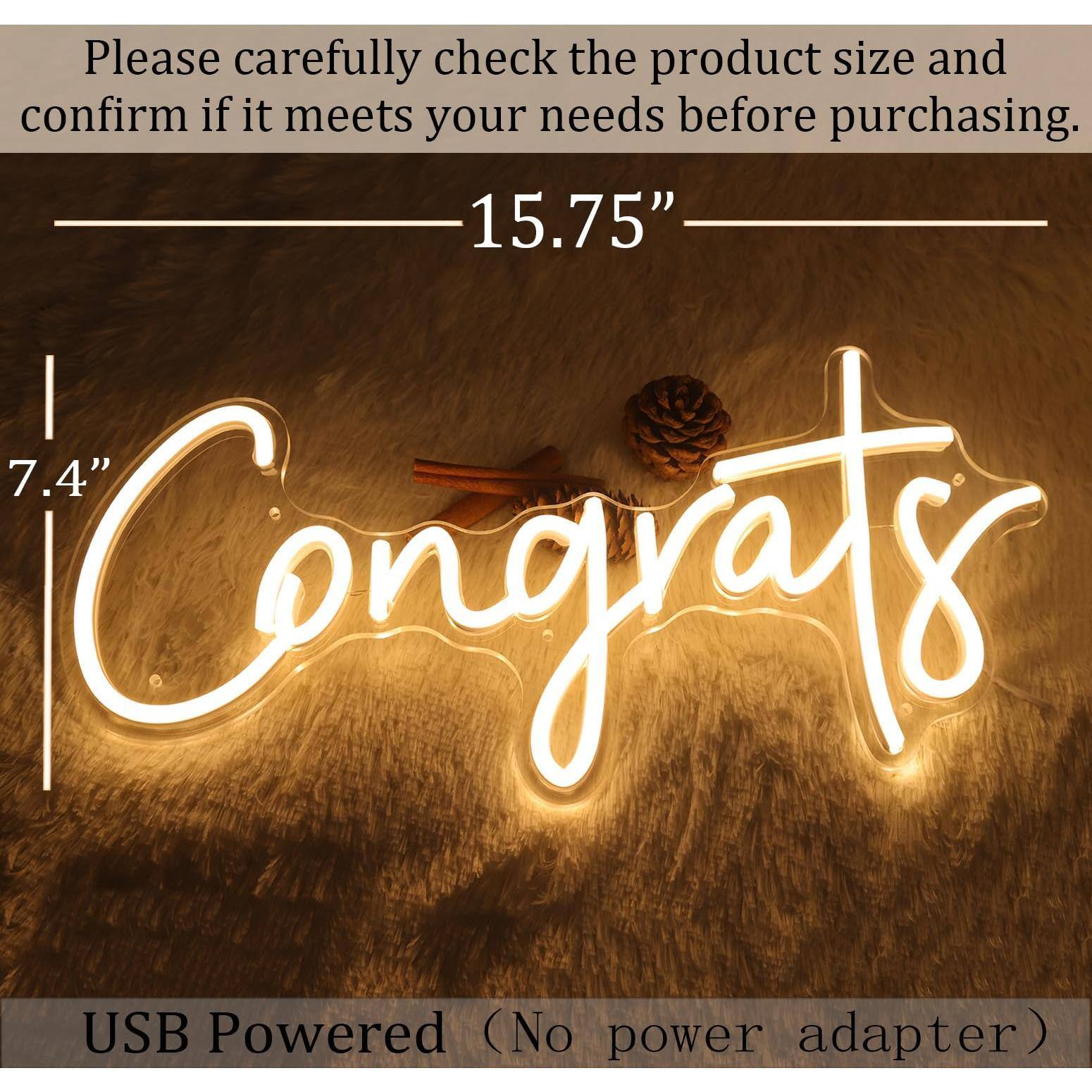 Please carefully check the product size and confirm if it meets your needs before purchasing.

15.75" | 7.4"

Congrats

USB Powered (No power adapter)