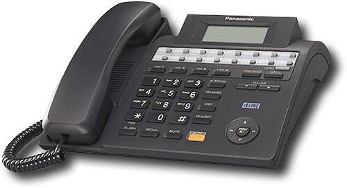 Angle. Panasonic - Kx-Ts4100b Corded Phone - Black.