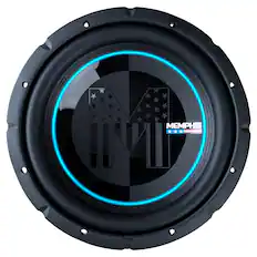 Front. Memphis Car Audio - Memphis 76PRXL12FTV Special Edition Power Reference 12" 1/2/4 Ohm RGB LED Selectable Impedance Subwoofer - Black/Gray.