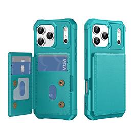 UUCOVER - Shockproof Wallet Back Case for iPhone 17 Pro Max,Magnetic PU Leather+TPU Card Holder Case Kickstand Cover - Green