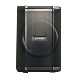 Dolphin Audio - Tilt 880 Rechargeable 8" Portable Bluetooth Party Speaker, Tilt Function, LED Light Ring, Wireless Microphone, Remote - Black