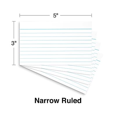 5" x 3" Narrow Ruled