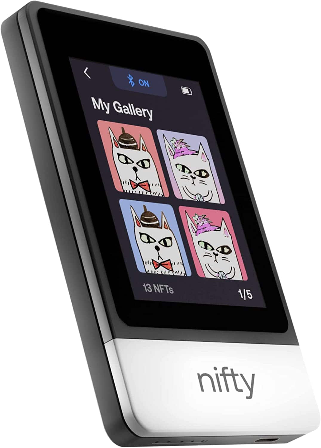 SecuX - Nifty - Dedicated NFT Hardware Wallet - Bluetooth - Your Personalized NFT Gallery - Support Ethereum, Solona,