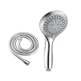 Kitcheniva - 5 Settings Handheld Shower Heads Spray With 5ft Hose - Chrome