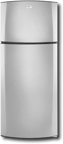 Front Standard. Whirlpool - 17.5 Cu. Ft. Top-Mount Refrigerator - Universal Silver.