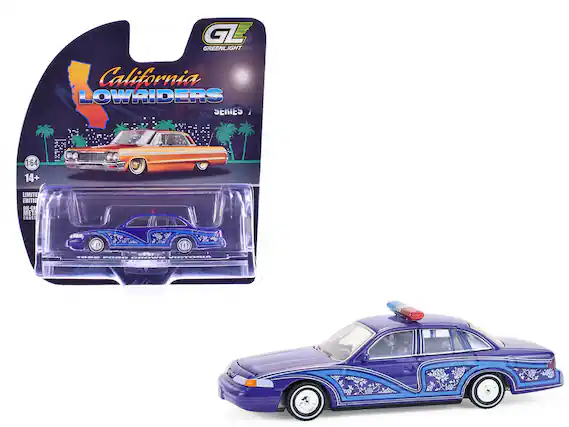 GL GREENLIGHT California LOWRIDERS SERIES 1:64 14+ LIMITED EDITION DIE-CAST CHASSIS 1992 FORD CROWN VICTORIA