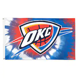 WinCraft - Oklahoma City Thunder 3' x 5' Tie-Dye Deluxe Single-Sided Flag - Multicolor