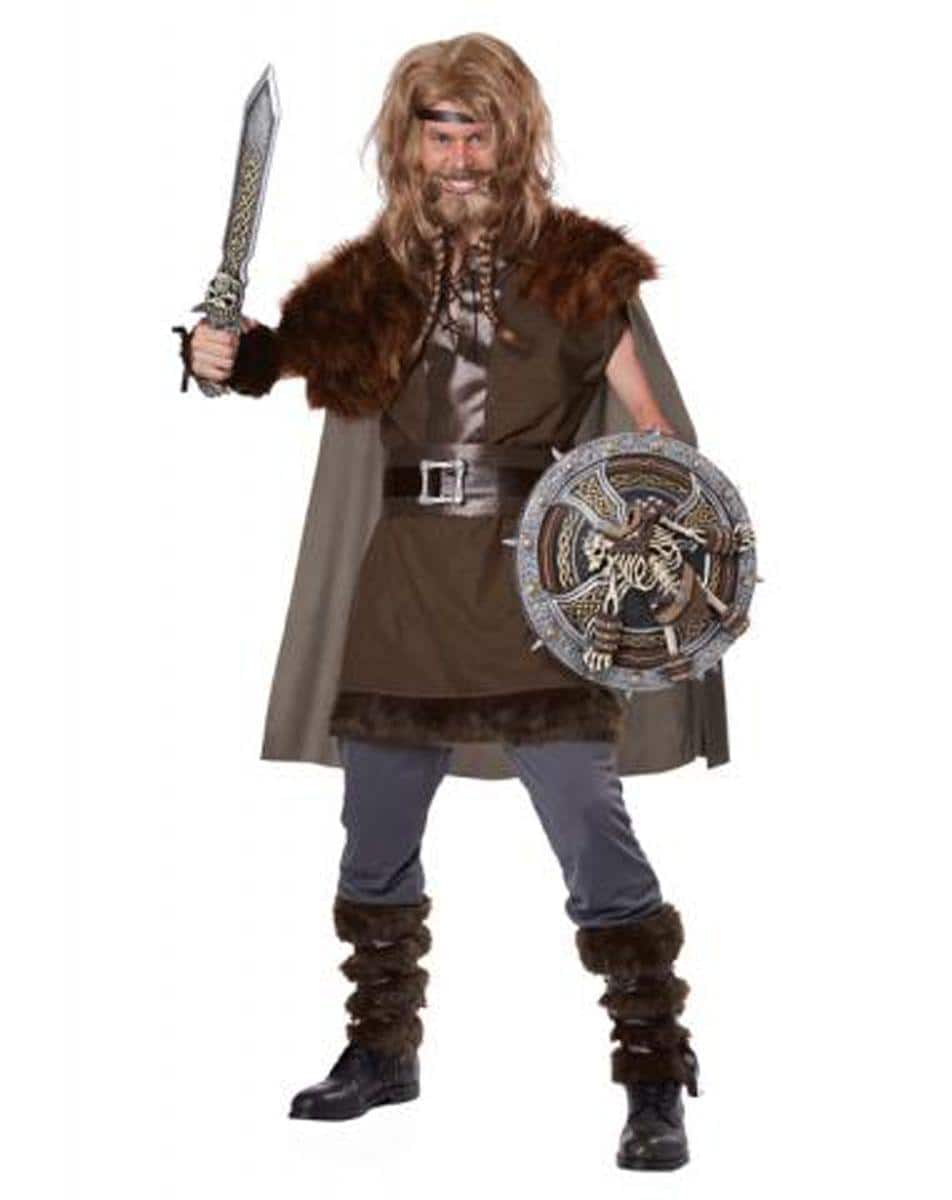 California Costumes - Mighty Viking Adult Costume Large/X-Large - Brown