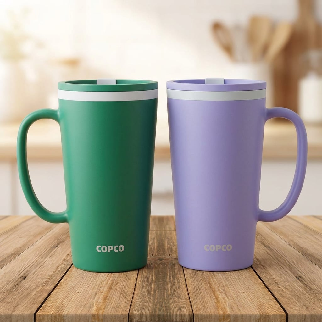 Copco - Double Wall Desk Mug Set of 2, 16 oz, Twist Lid & Handle - Light Purple price history on PriceWatchPro