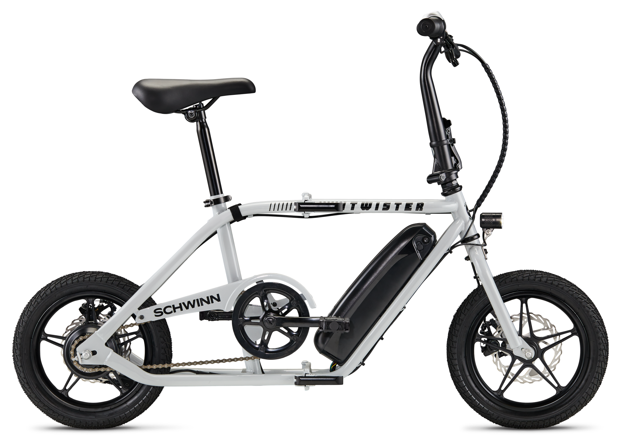 Schwinn - Twister Foldable Compact Electric Bike, 14 Inch Wheels - fog