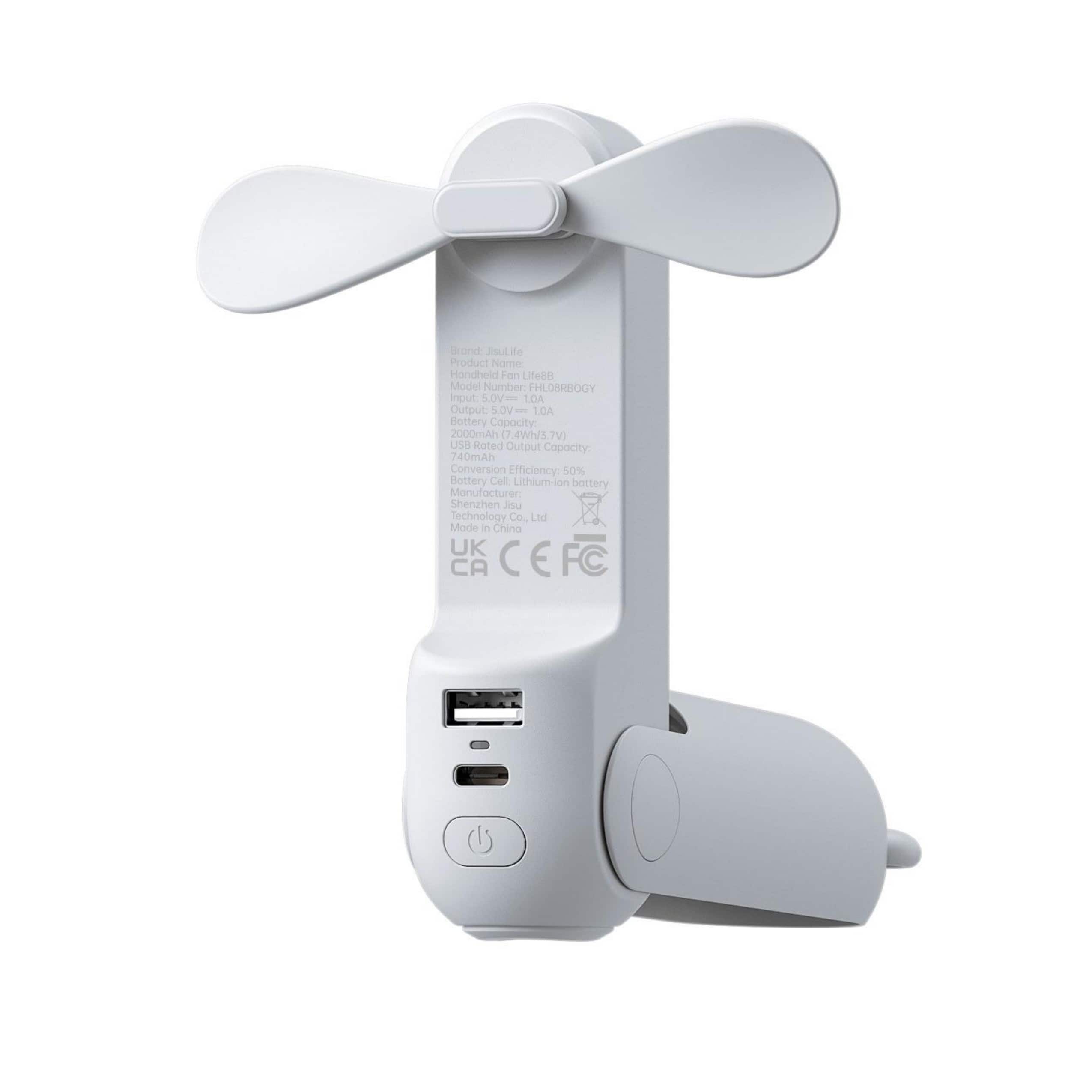 Jisulife - Handheld Fan Life8B - Gray - Front_Zoom