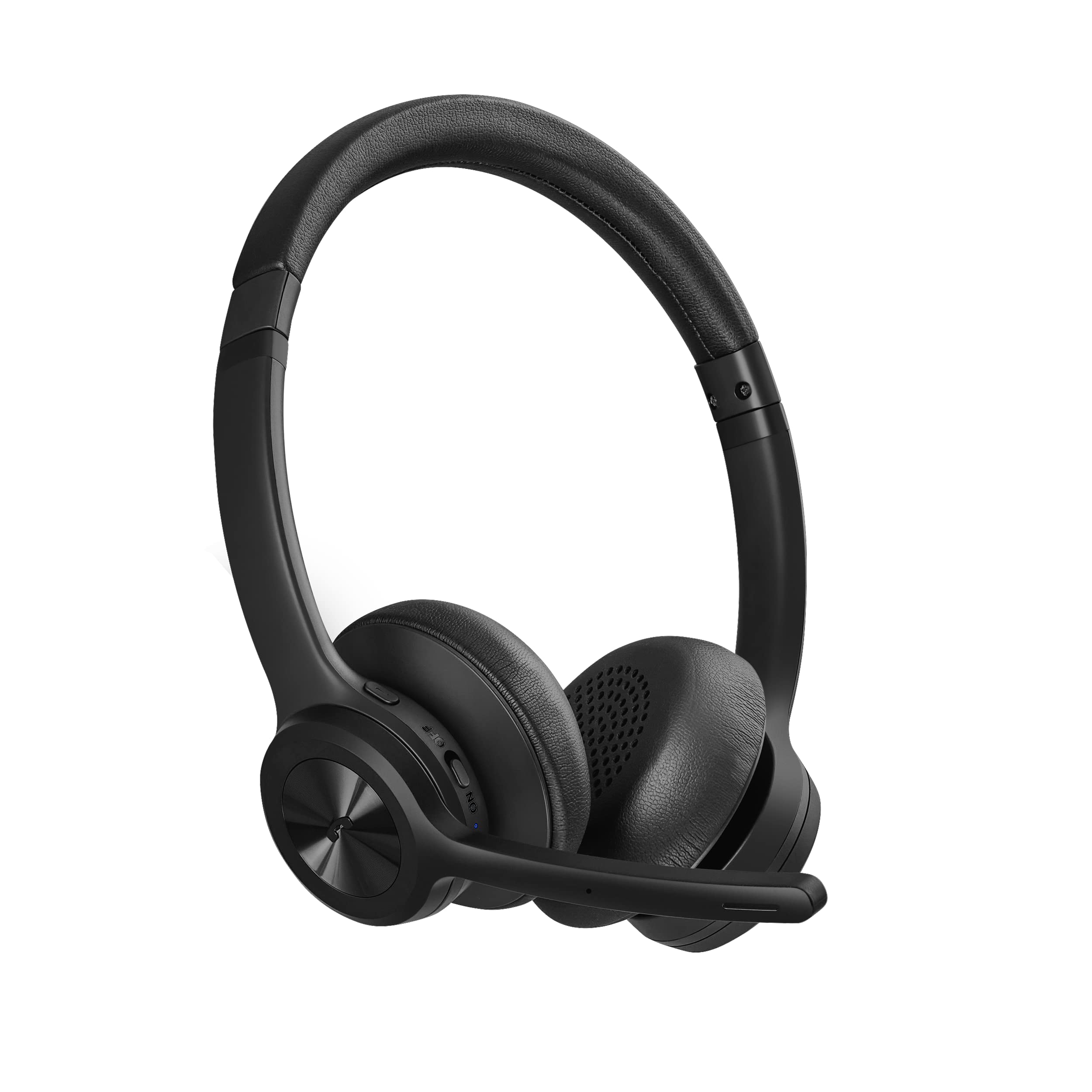PO3TICJUNKI3 - Headset V Wireless Headphones With Noise Cancelling Microphone On Ear For Cell Phones Laptop Computer - Black