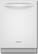 Front Standard. KitchenAid - 24" Tall Tub Built-In Dishwasher - White.