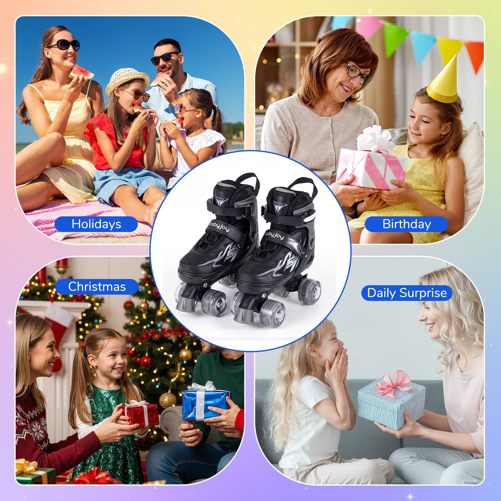 Holidays  
Birthday  
Christmas  
Daily Surprise