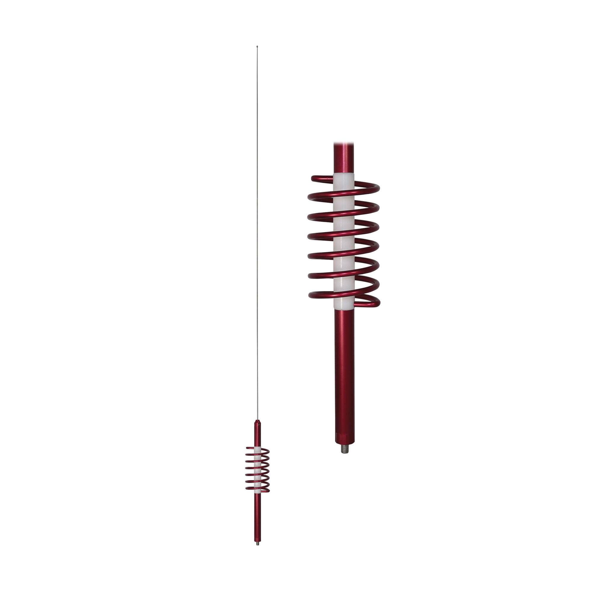 Alt View 10. Tram - 2,000-Watt WILDCAT Trucker CB Antenna 6" Anodized Aluminum Shaft, Low SWR, Long-Distance Transmit/Receive WC-6-R - Red.