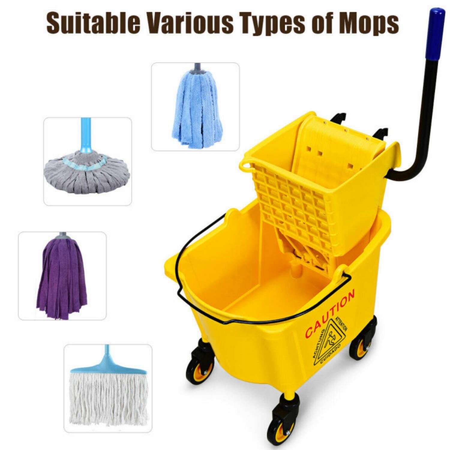 Suitable Various Types of Mops

CAUTION  
ACHTUNG  
CUIDADO