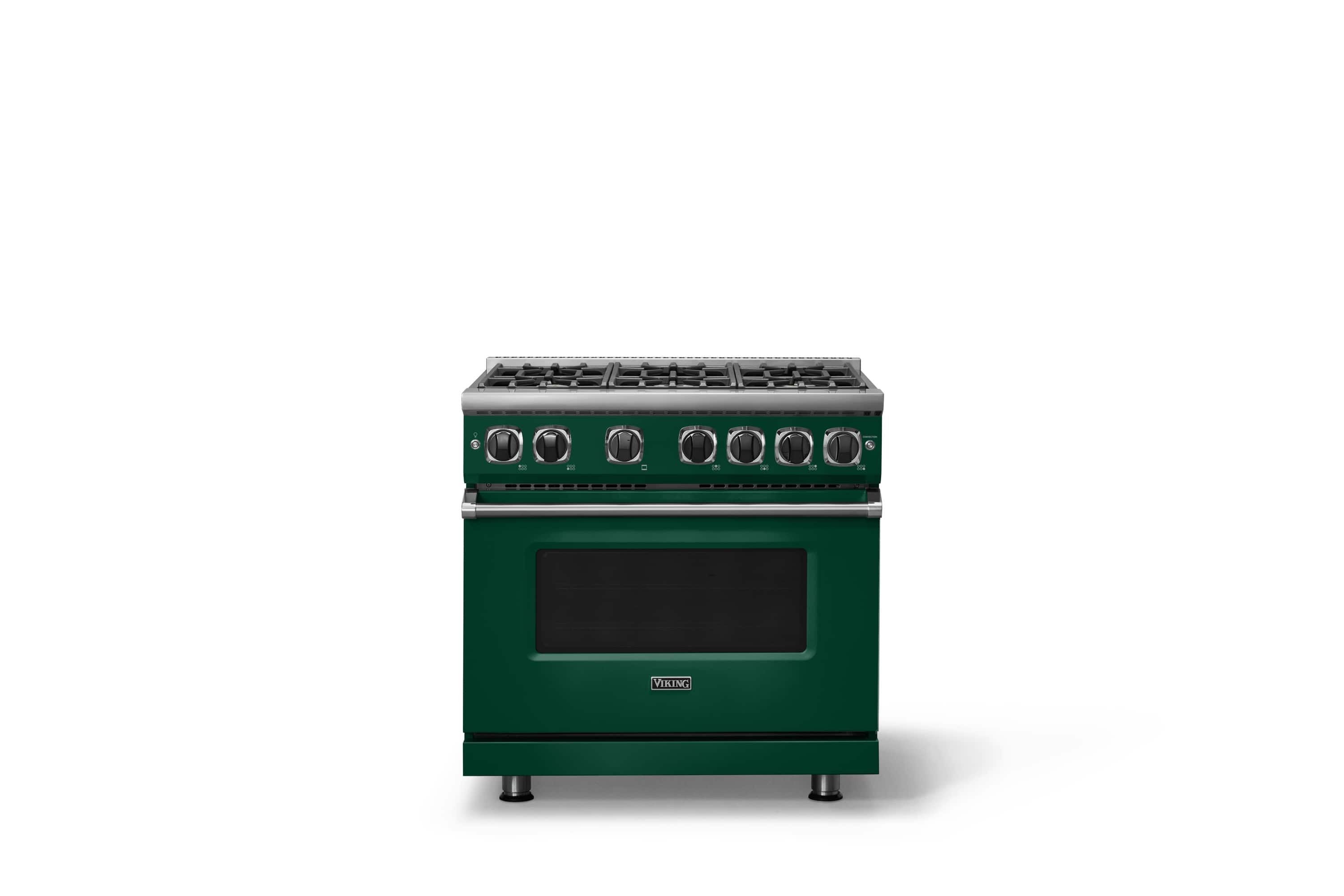 Viking - Pro 7 Series 5.6 Cu. Ft. Freestanding Sealed 4 Burner Gas Convection Range - Ivy - Ivy