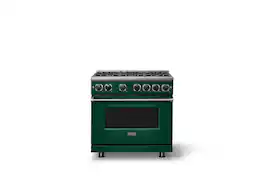 Viking - Pro 7 Series 5.6 Cu. Ft. Freestanding Sealed 4 Burner Gas Convection Range - Ivy - Ivy