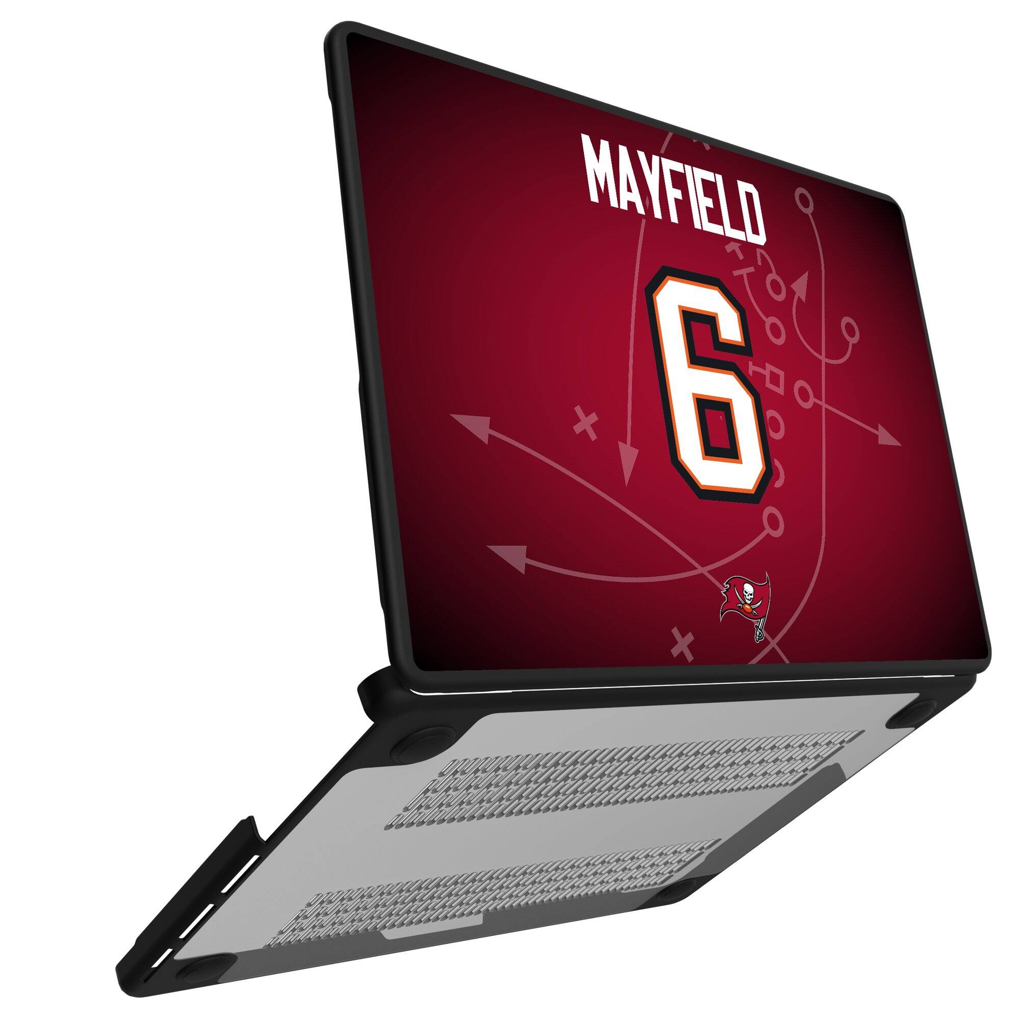Alt View 1. Keyscaper - Baker Mayfield Tampa Bay Buccaneers MacBook Case - Pro 14 in - Multicolor.