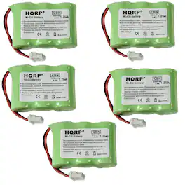 HQRP - 5-Pack 3.6 V 350 mAh Ni-Cd Cordless Phone Battery Pack for VTech BT-17333 BT-27333 CS2111