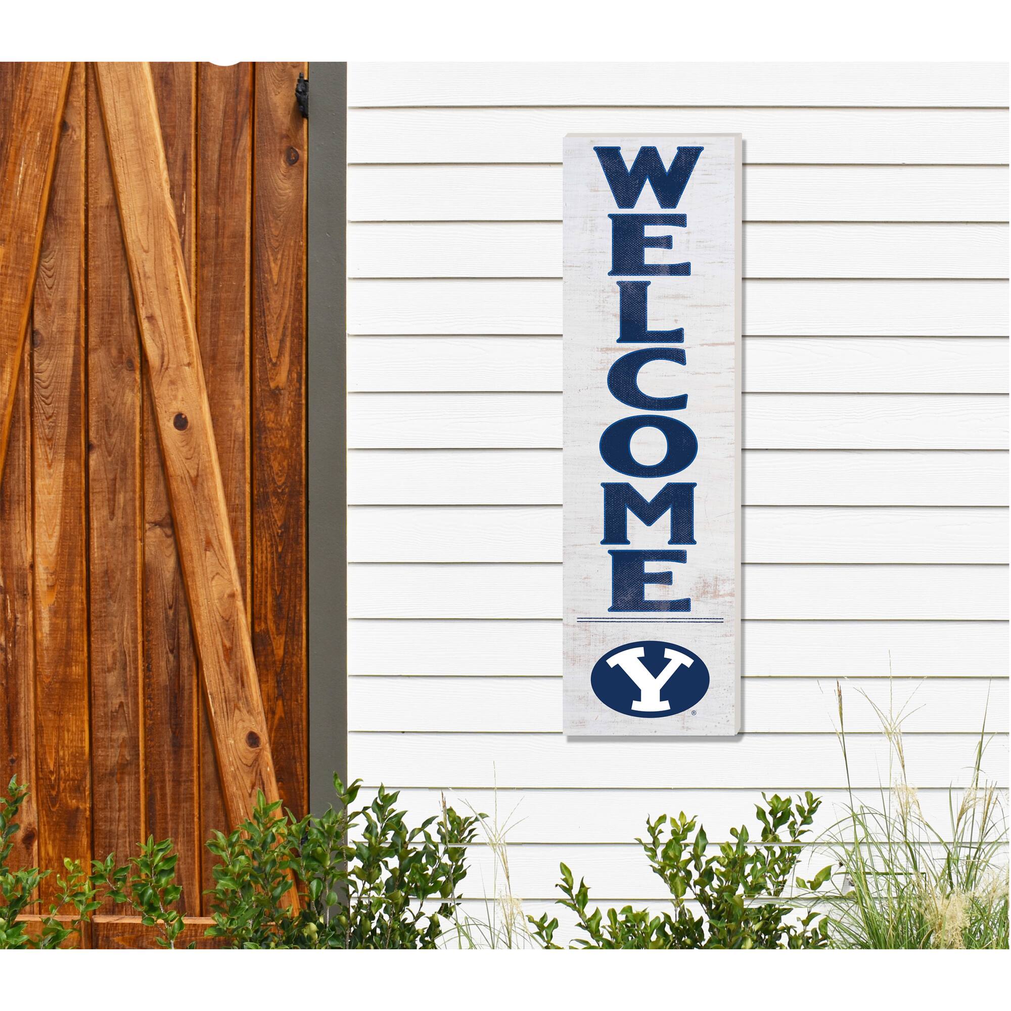 Alt View 1. Jardine - White BYU Cougars 10'' x 35'' Indoor/Outdoor Welcome Sign - White.