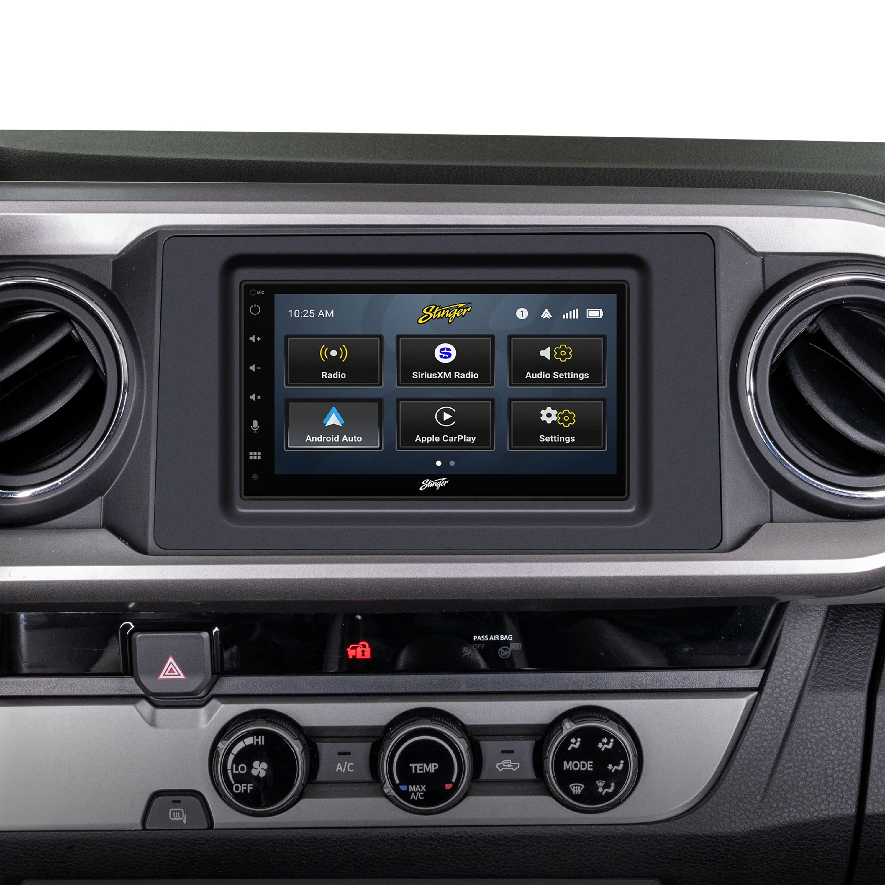Stinger - 6.8" Android Auto/Apple CarPlay Bluetooth Digital Media Receiver for 2016-2021 Toyota Tacoma Trucks - Black