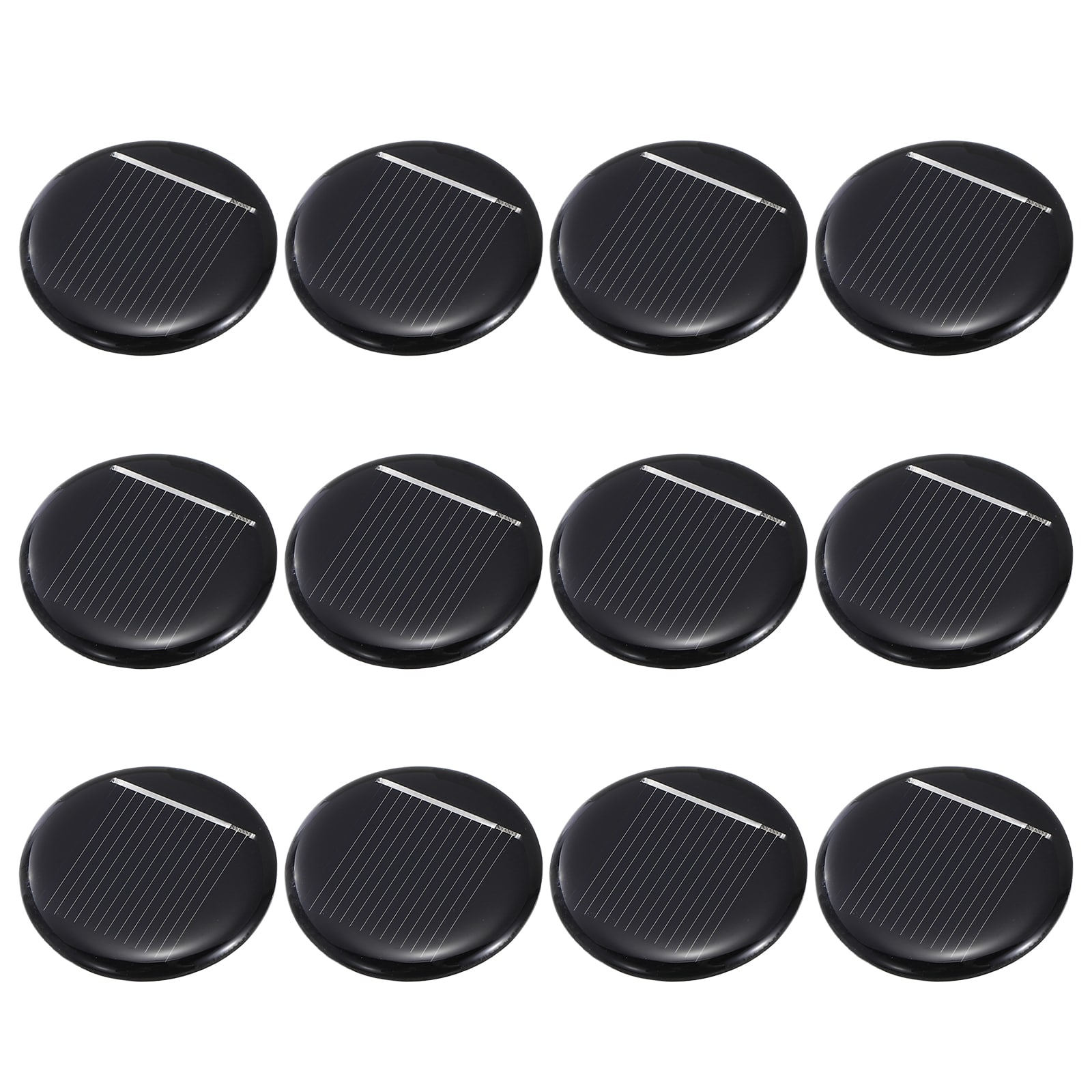 Unique Bargains - 12pcs 0.5V 0.07W 140mA Round Solar Panels, Small Solar PV Cells for DIY Electric Toy Materials Kits - Black price history on PriceWatchPro
