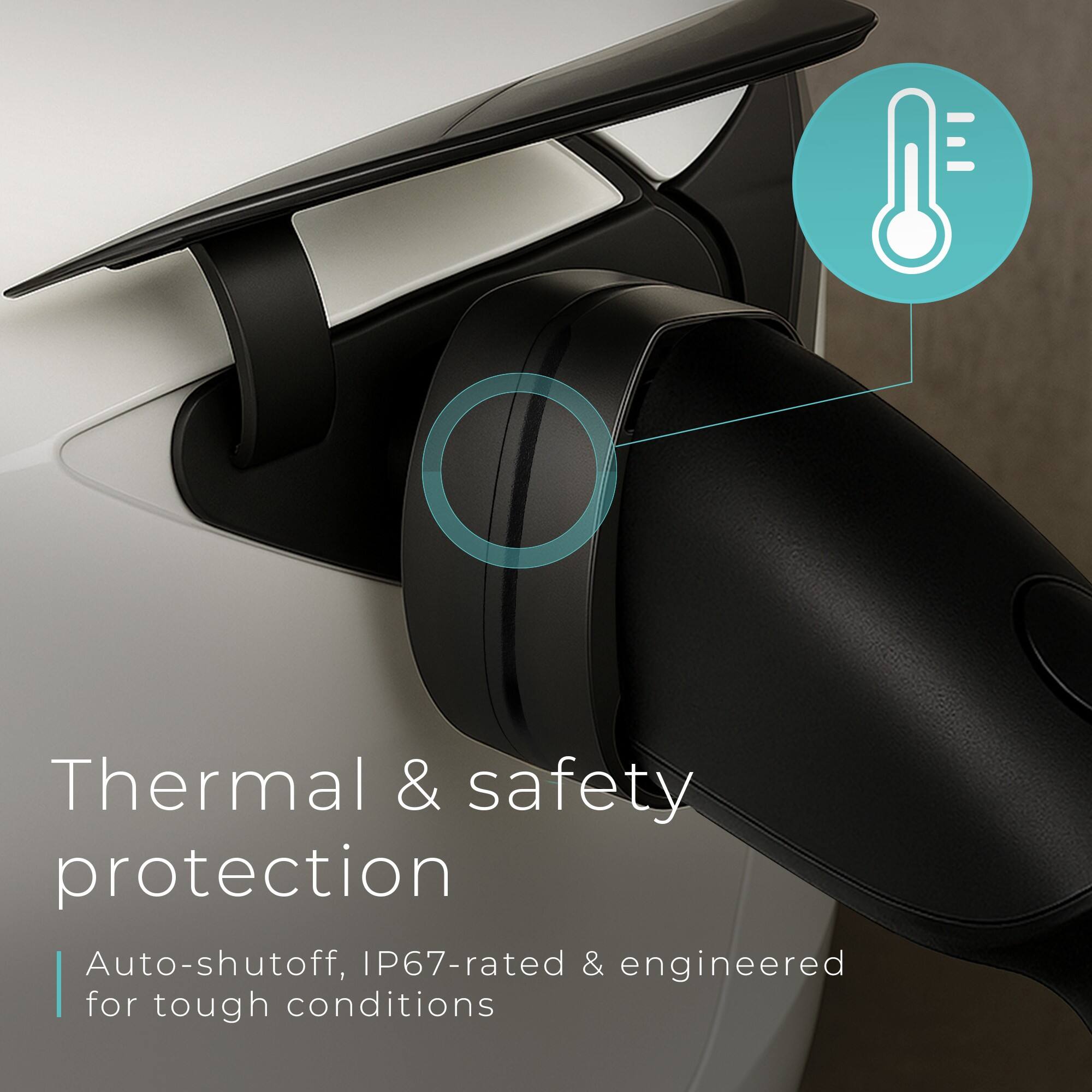 Thermal & safety protection  
Auto-shutoff, IP67-rated & engineered for tough conditions