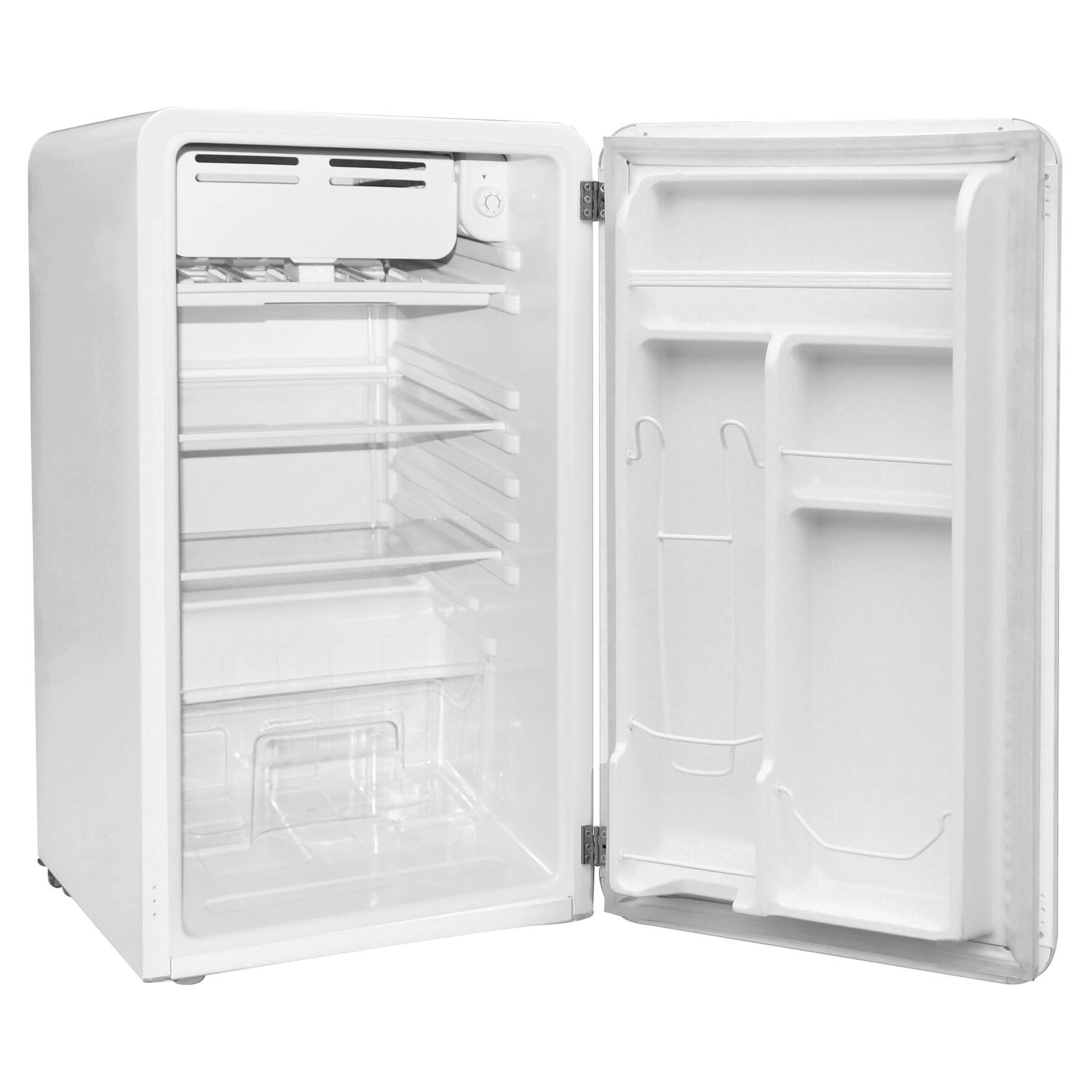 Alt View 3. Frigidaire - 3.2-Cu.-Ft. 60-Watt Retro Compact Refrigerator (White) - White.