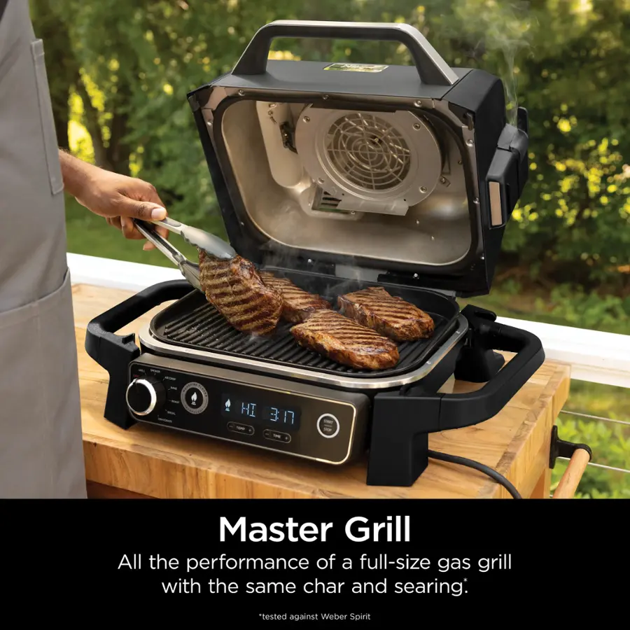 Master Grill: All the performance of a full-size gas grill with the same char and searing. Tested against Weber Spirit.