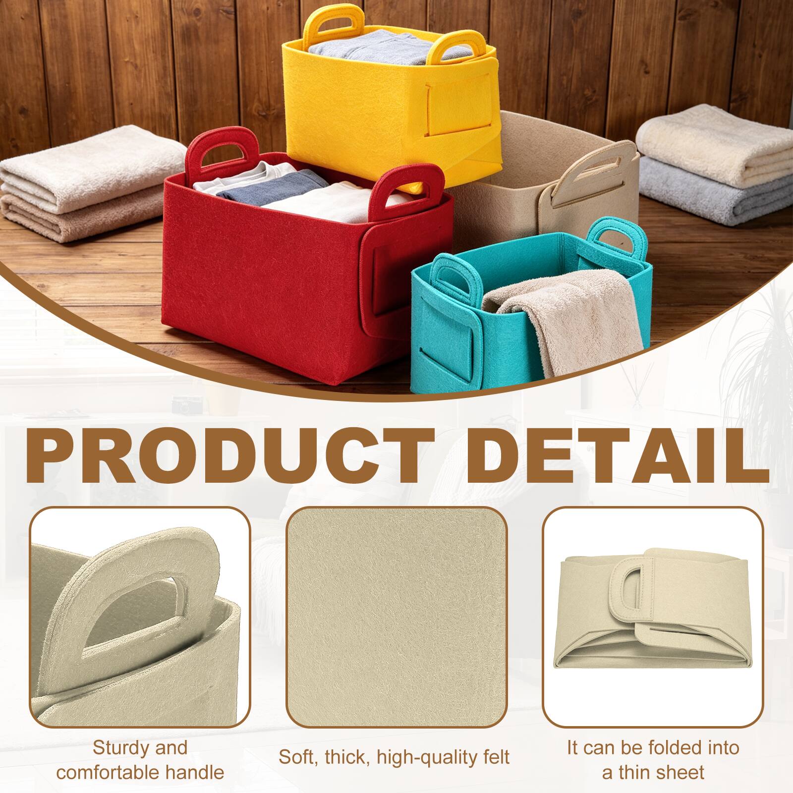 PRODUCT DETAIL

- Sturdy and comfortable handle
- Soft, thick, high-quality felt
- It can be folded into a thin sheet