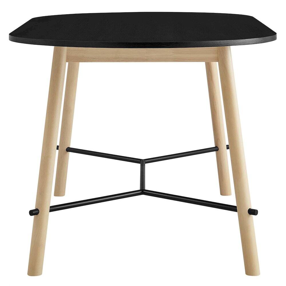 Alt View 3. Modway - Infuse 71" Wood Grain Dining Table - Black.