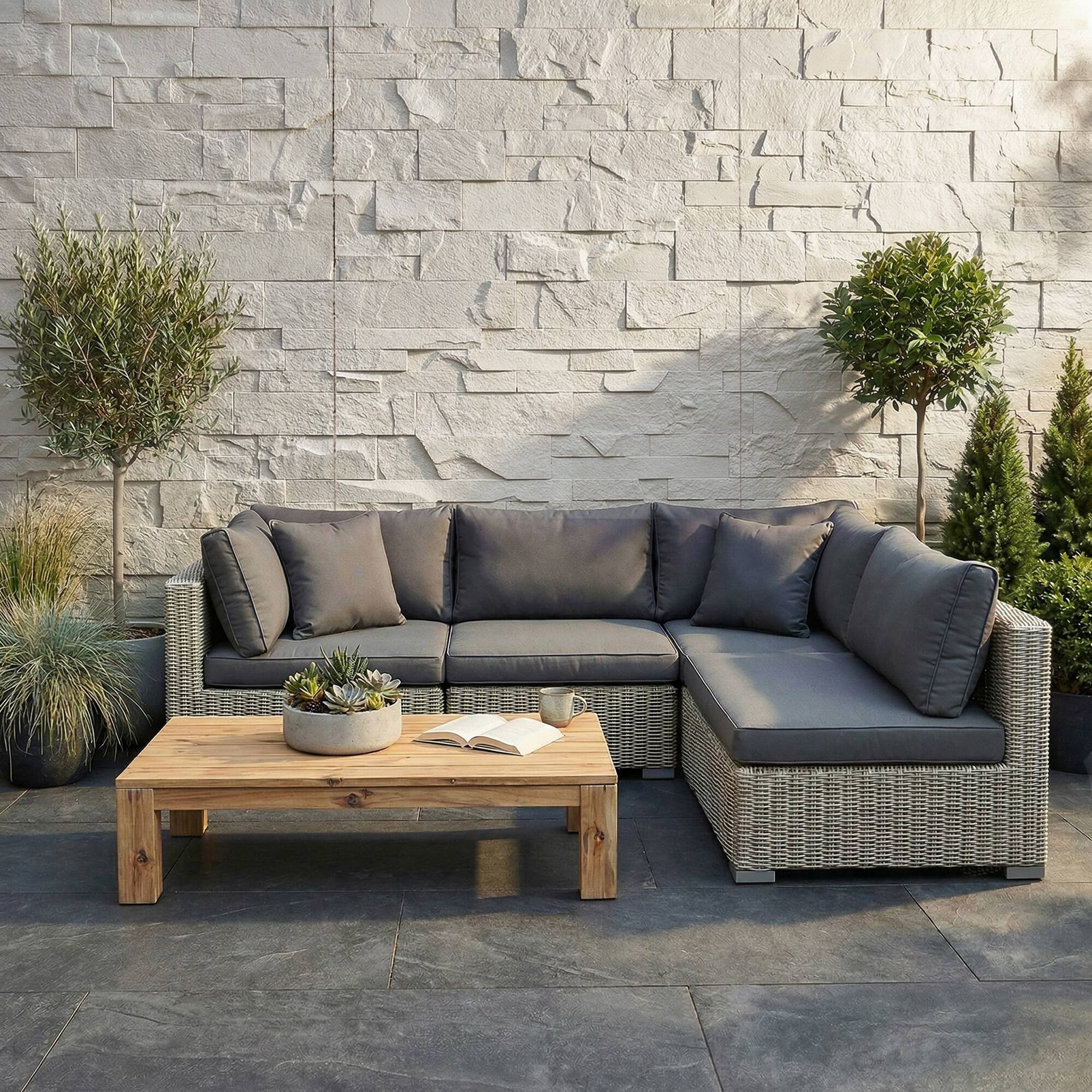 Alt View 8. Homcom - 3D Faux Stone Wall Panels, Lightweight Polyurethane Panels for Interior and Exterior Accent Walls - Light Gray.