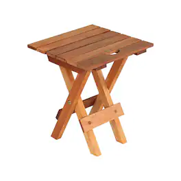Lent Glitter Wood - PORTABLE FOLDING ACCENT PATIO TABLE - Brown