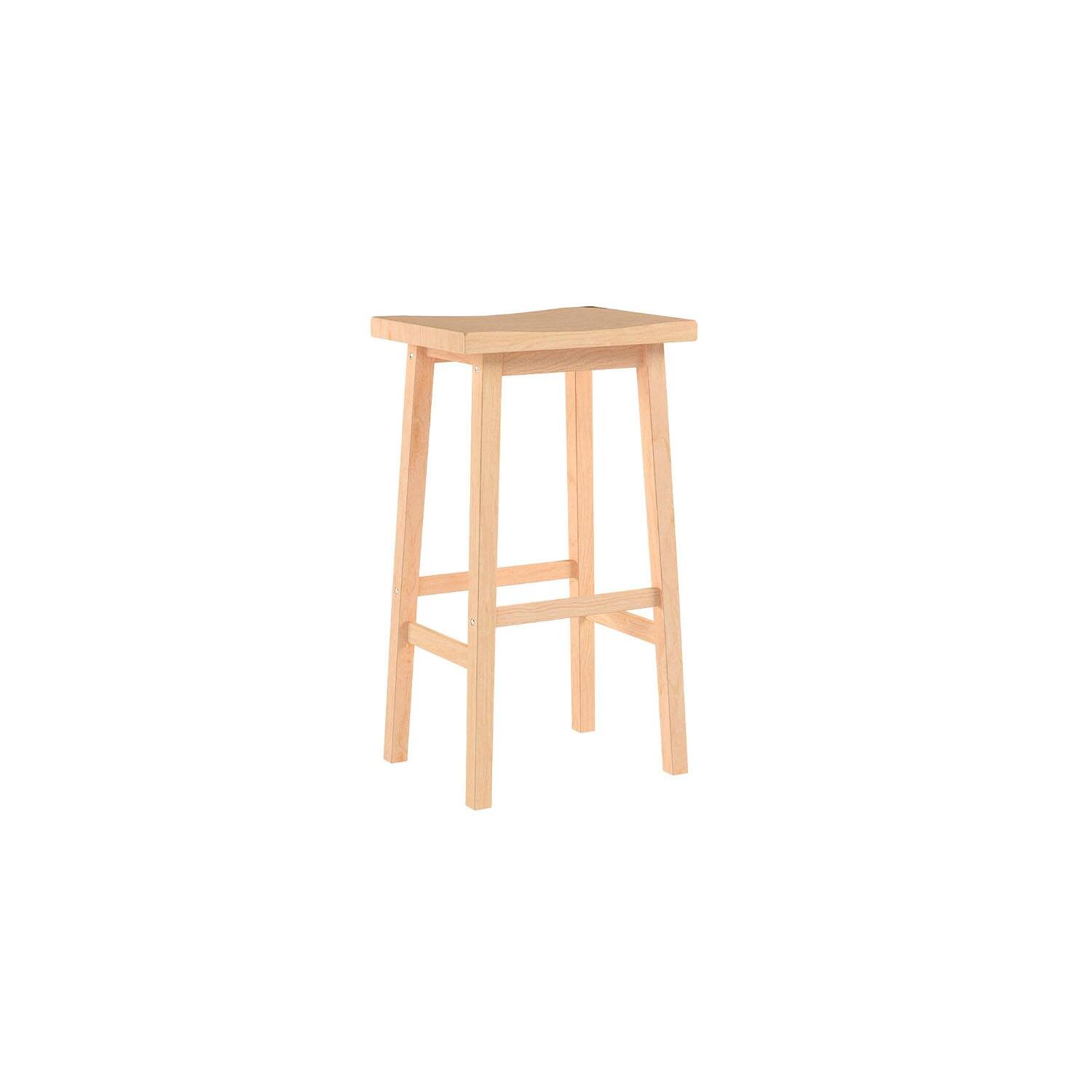 Alt View 7. PJ Wood - PJ Wood Classic Saddle-Seat 29 Inch Tall Kitchen Counter Stools, Natural - Natural.