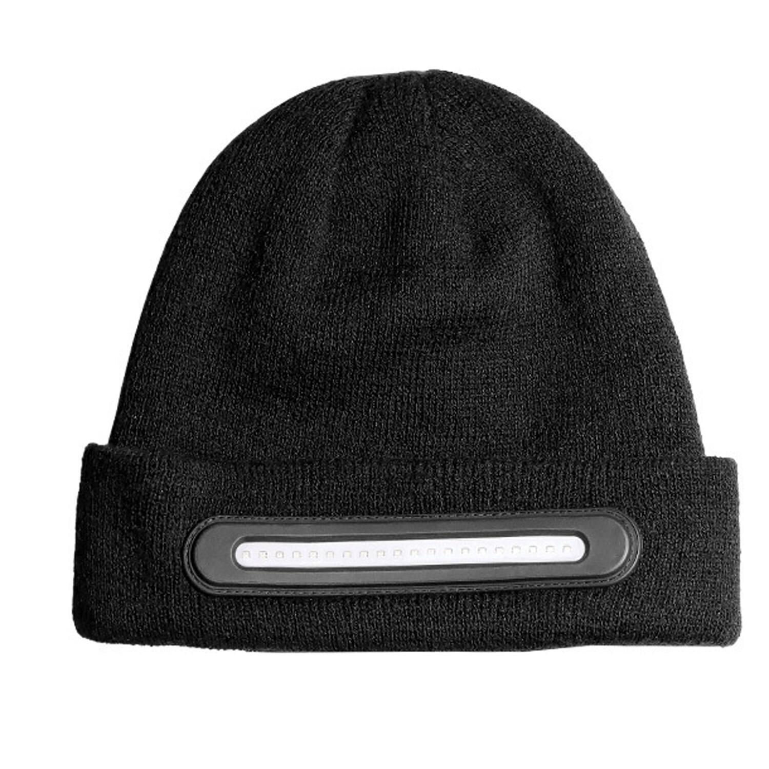 Angle. Skanty Furniture - Bluetooth Beanie Hat headphone with Colorful Light, Washable Wireless Headlamp Music Cap, Built-in Mic, Christmas Gift - Black.