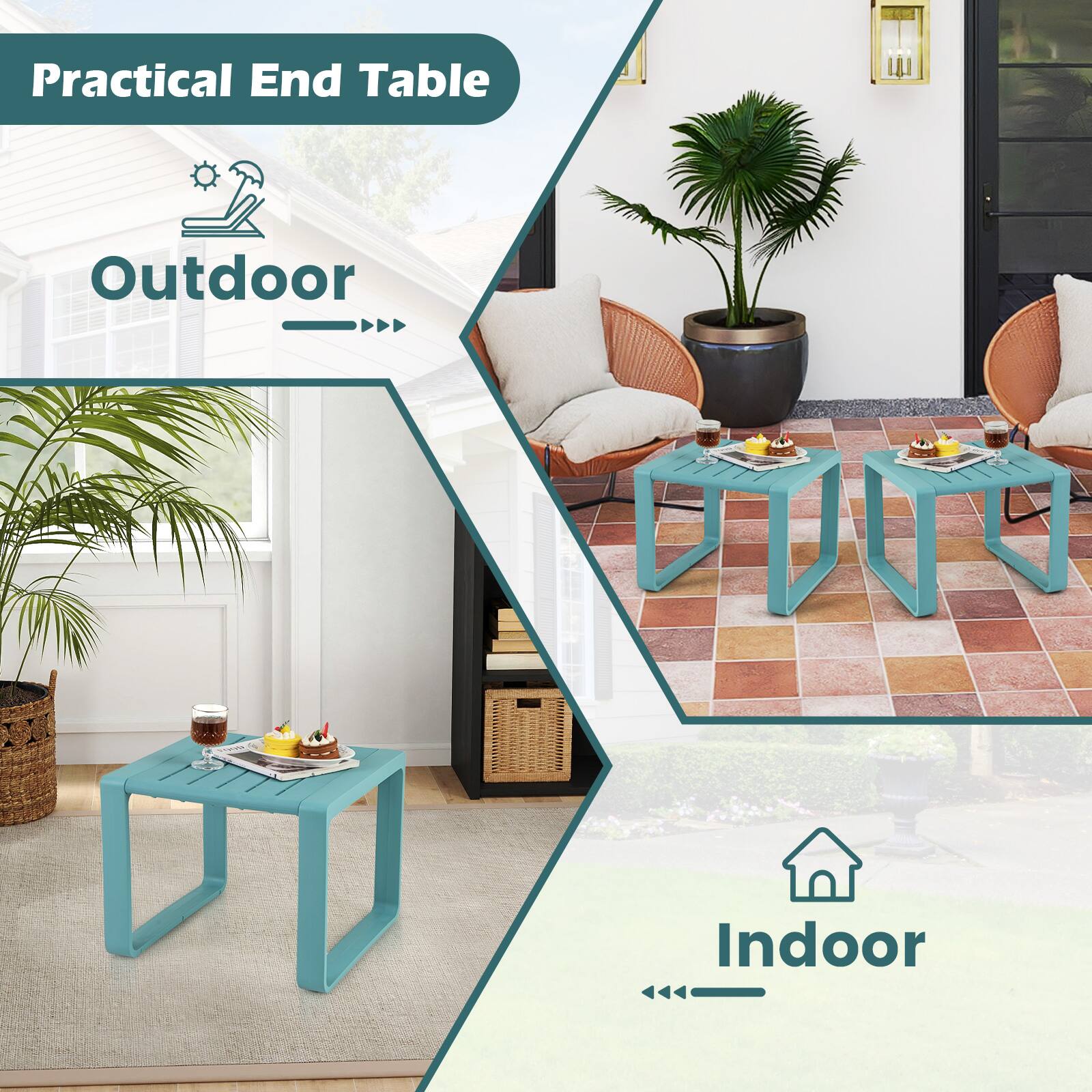 Practical End Table Outdoor Indoor
