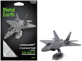 Model Kit Lockheed Martin F-22 Raptor Stealth Aircraft "United States Air Force" Steel Model by Metal Earth