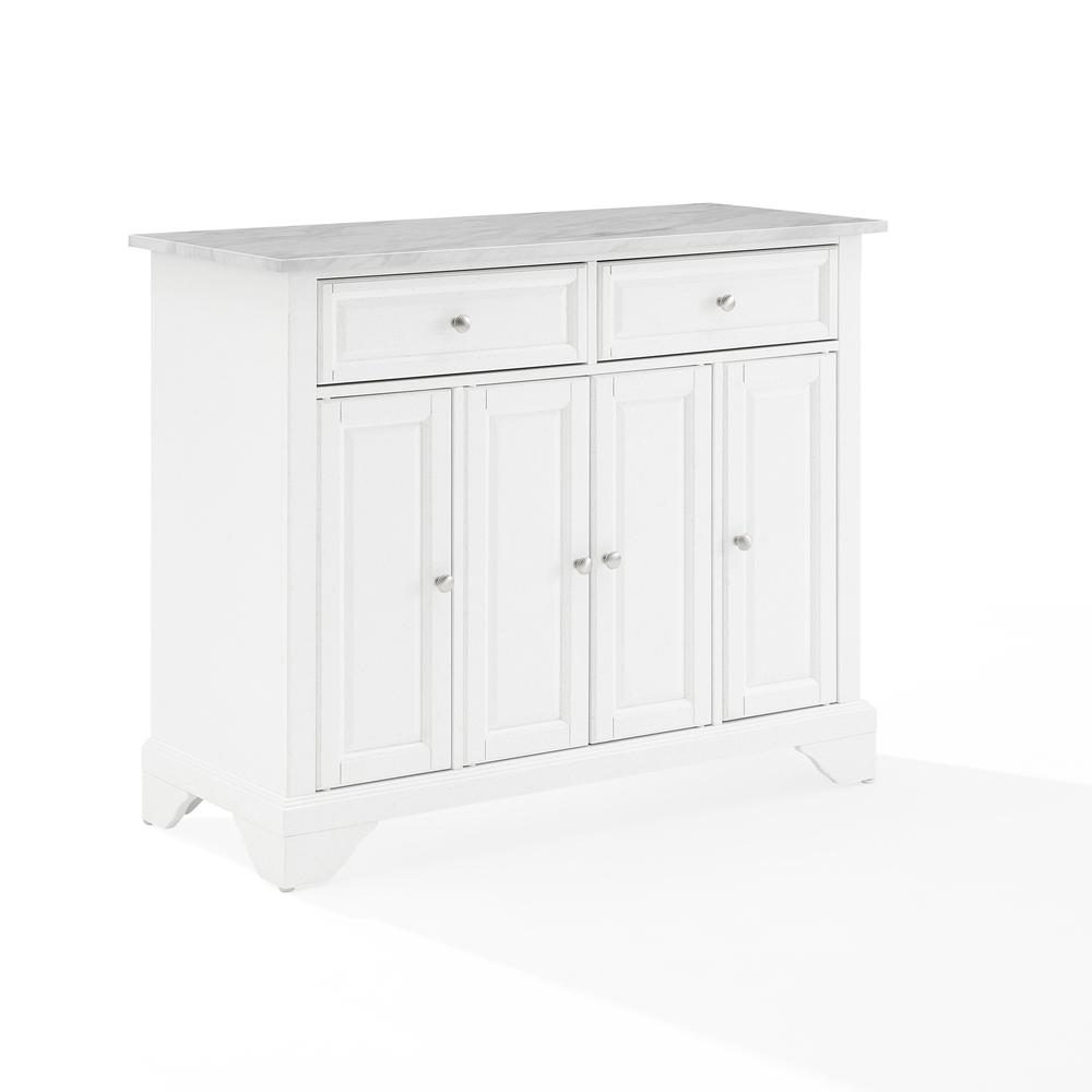 Alt View 10. Crosley Furniture - Avery Kitchen Island/Cart - Distressed White.