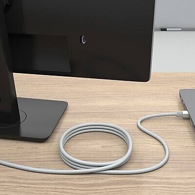 Alt View 6. Staples TECH - Staples TECH 25 ft. Cat-6 Ethernet Cable, Male to Male, Gray (ST62446) - Gray/Silver.