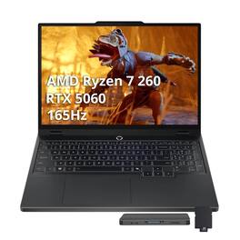 Lenovo - Legion 5 15.3" WUXGA Gaming Laptop,Ryzen 7 260,GeForce RTX 5060,16GB DDR5,1TB SSD+1TB Dock Set,Win11 Pro - Black