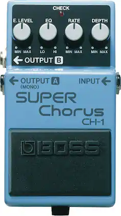 BOSS - Super Chorus Guitar Effects Pedal with Rich Modulation, Stereo Output, Transparent Tone Shaping, and Classic Clean Depth - Blue