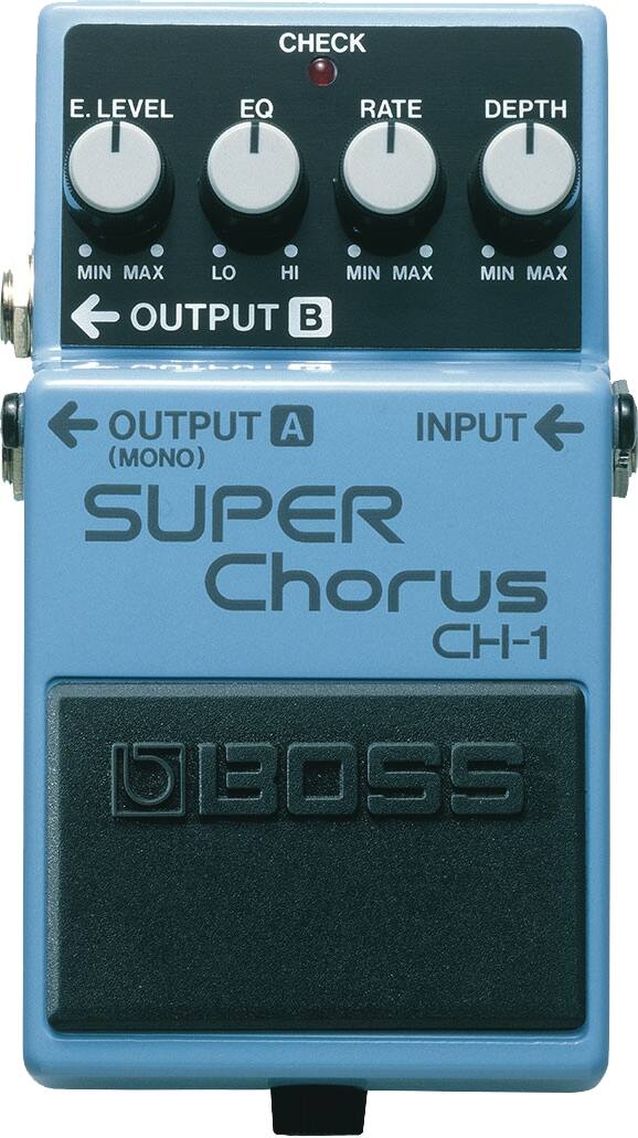 BOSS - Super Chorus Guitar Effects Pedal with Rich Modulation, Stereo Output, Transparent Tone Shaping, and Classic Clean Depth - Blue