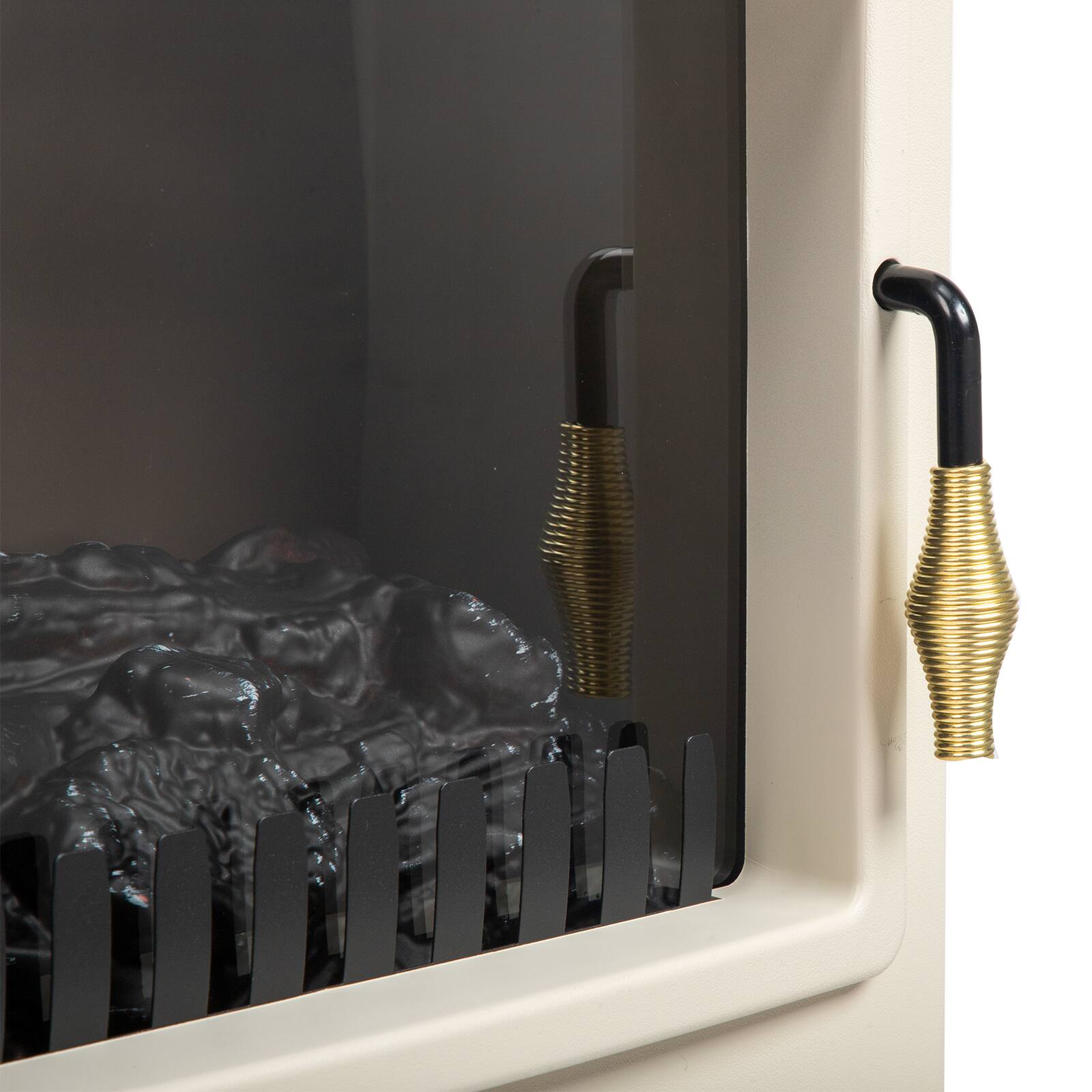 Alt View 8. Winado - Electric Fireplace Stove,1500W Infrared Heater with 3D Realistic Flame - White.