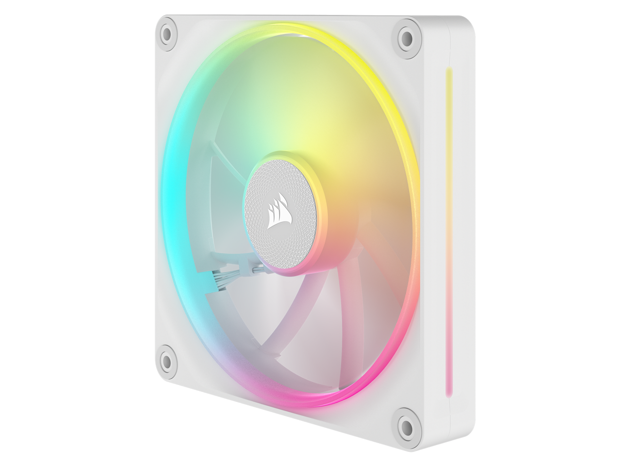 Alt View 5. CORSAIR - CORSAIR LX RGB Series, iCUE LINK LX140 RGB White, 140mm Fan, Single Pack - White.