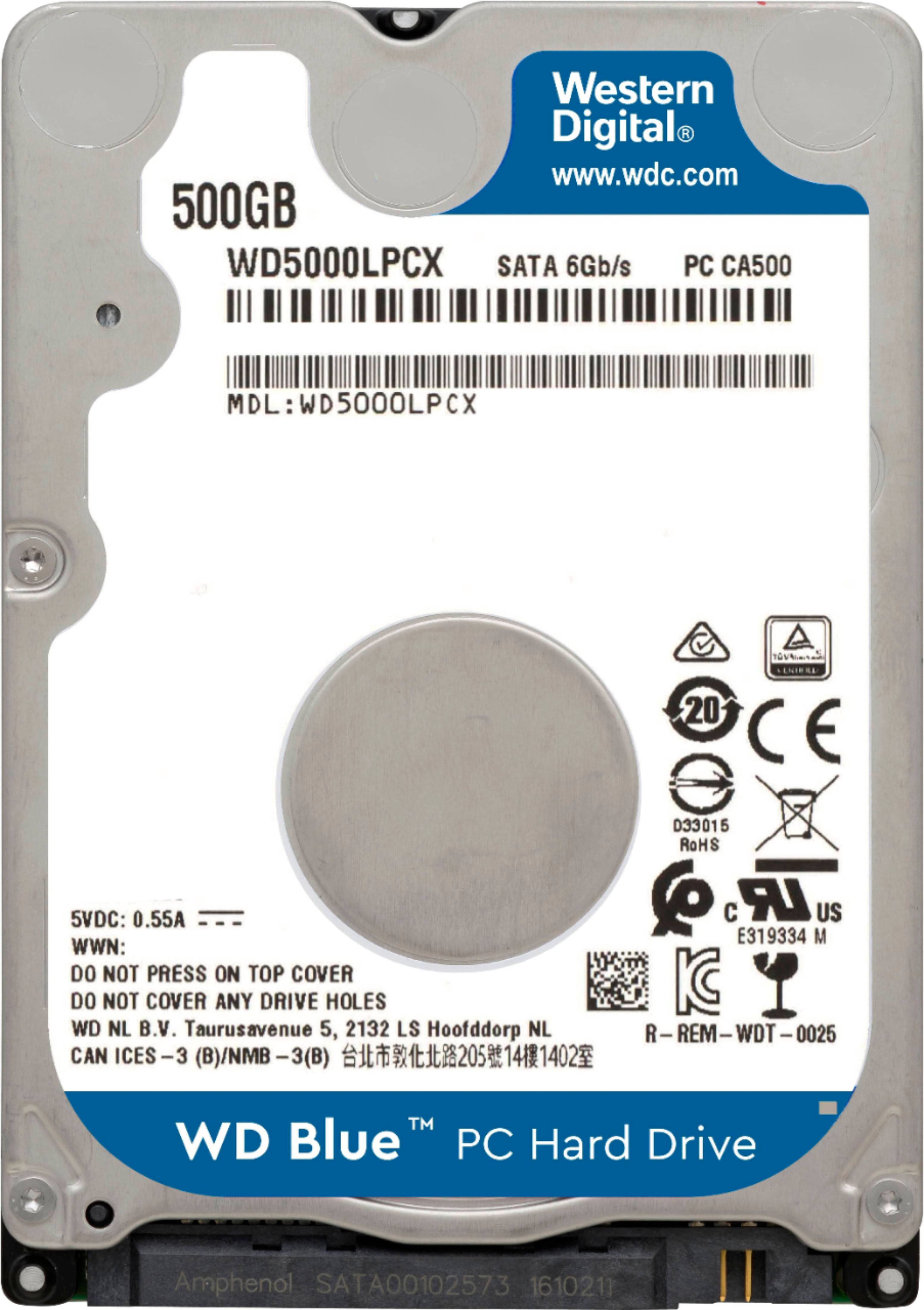 fácil de lastimarse lineal Ten cuidado Best Buy: WD Blue 500GB Internal SATA Hard Drive for Laptops  WDBMYH5000ANC-NRSN