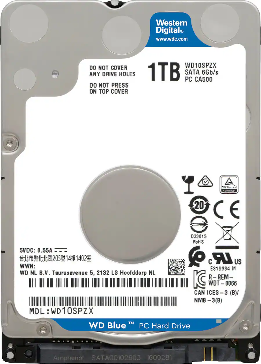 WD Blue 1TB PC Internal Hard Drive for Laptops WD10SPZX Best Buy