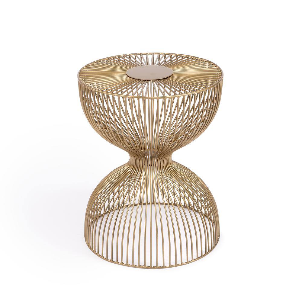 Alt View 2. Butler Specialty - Nicholas Metal Side Table - Gold.