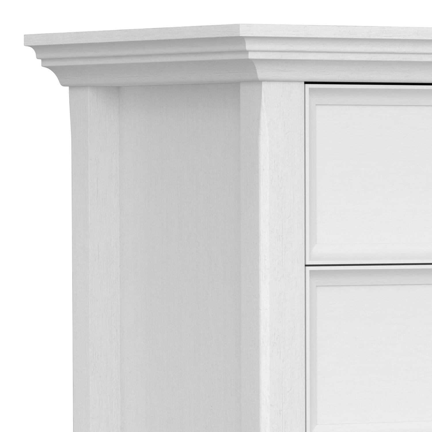 Alt View 2. Simpli Home - Amherst 24 inch Bedside Table (Set of 2) - White.